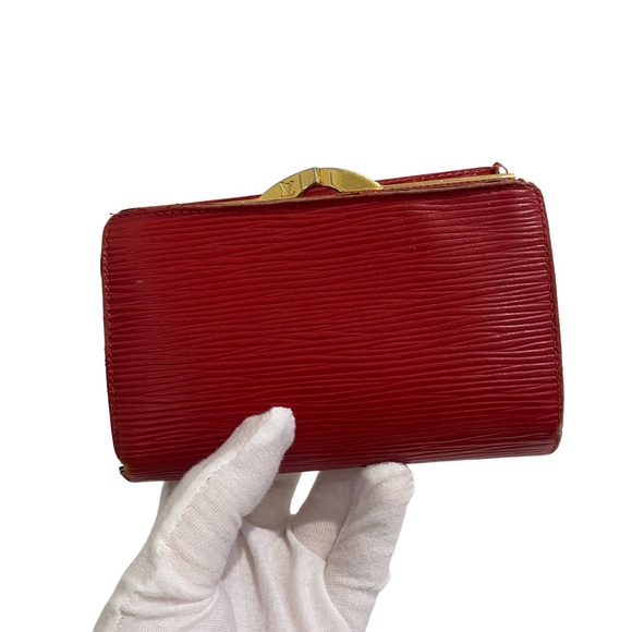 LV LOUIS VUITTON Gamaguchi Wallet Epi Leather - red - leather - - Picture 4 of 17